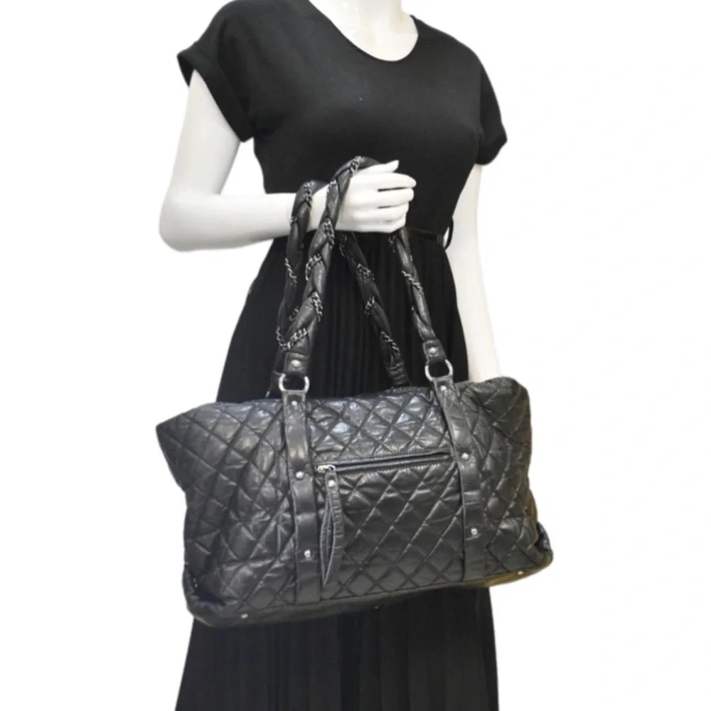 Chanel Ligne Lady Braid Lambskin Quilted Tote